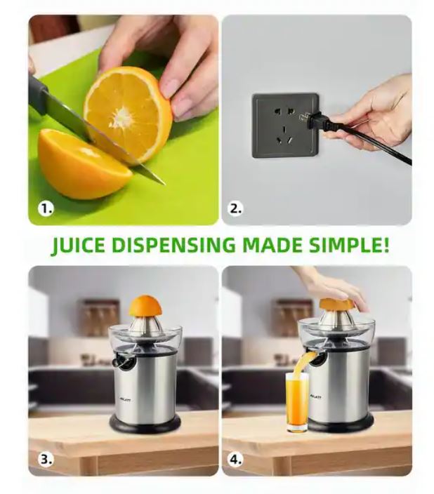 (New Open Box) ASLATT Citrus Juicer Electric Stainless steel