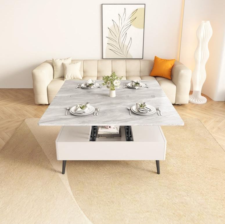 (New Open Box) Guyii Lift 43" Top Coffee Table with Storage, Modern Multifunction Center Table (DS0041)