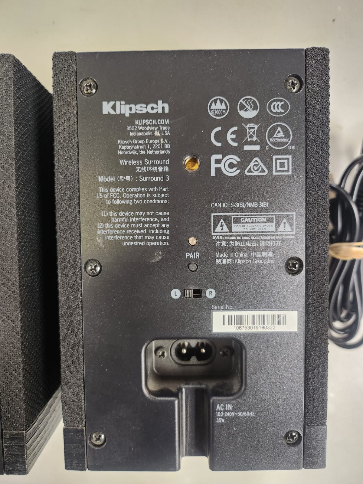 (Good) Klipsch Surround 3 Speaker Pair, Black