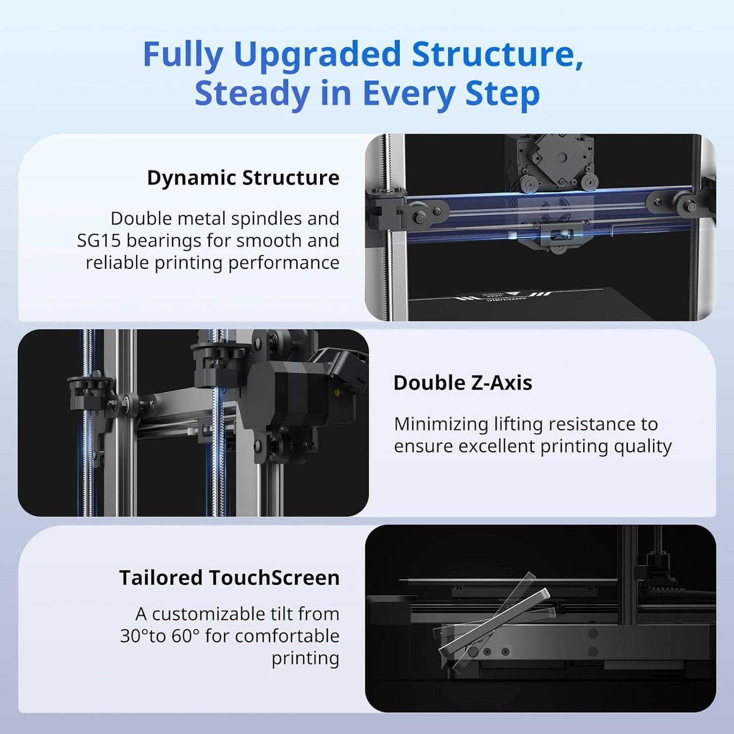 (New Open Box) Anycubic Kobra 3 3D Printer Only, Max 600mm/s Print Speed Full-auto Calibration Details Better
