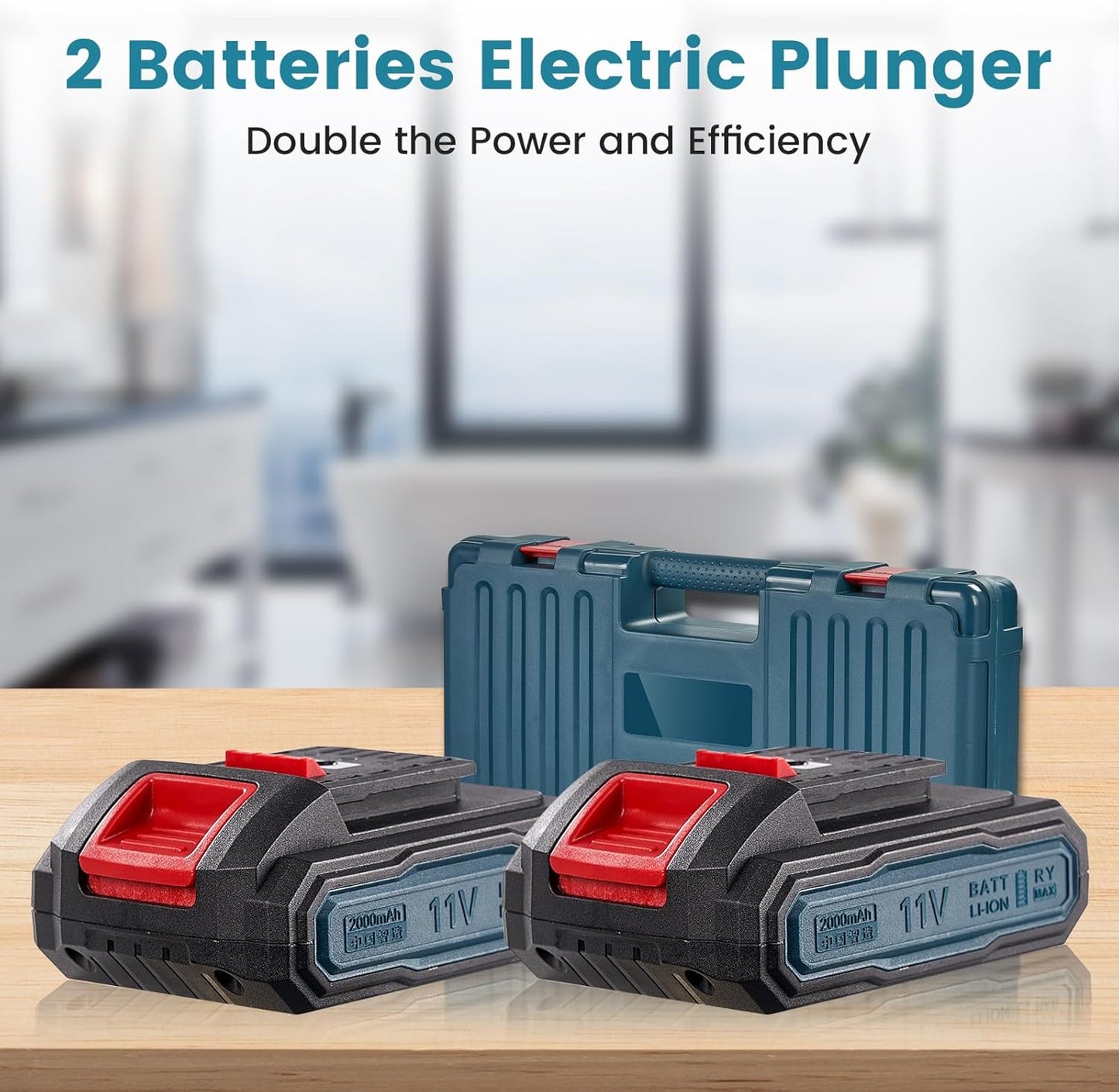 (New Open Box) Aiment Electric Toilet Plunger Clog Remover: 2 Batteries Air Plunger