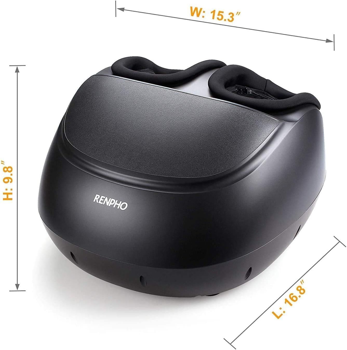 (New Open Box) RENPHO Foot Massager for Circulation, Shiatsu Foot Massager with Heat, Deep Kneading Foot Massage for Planter Fasciitis, Neuropathy and Pain Relief, Christmas Gifts for Women Men, Fits Feet up to Men Size 13, Black-Remote