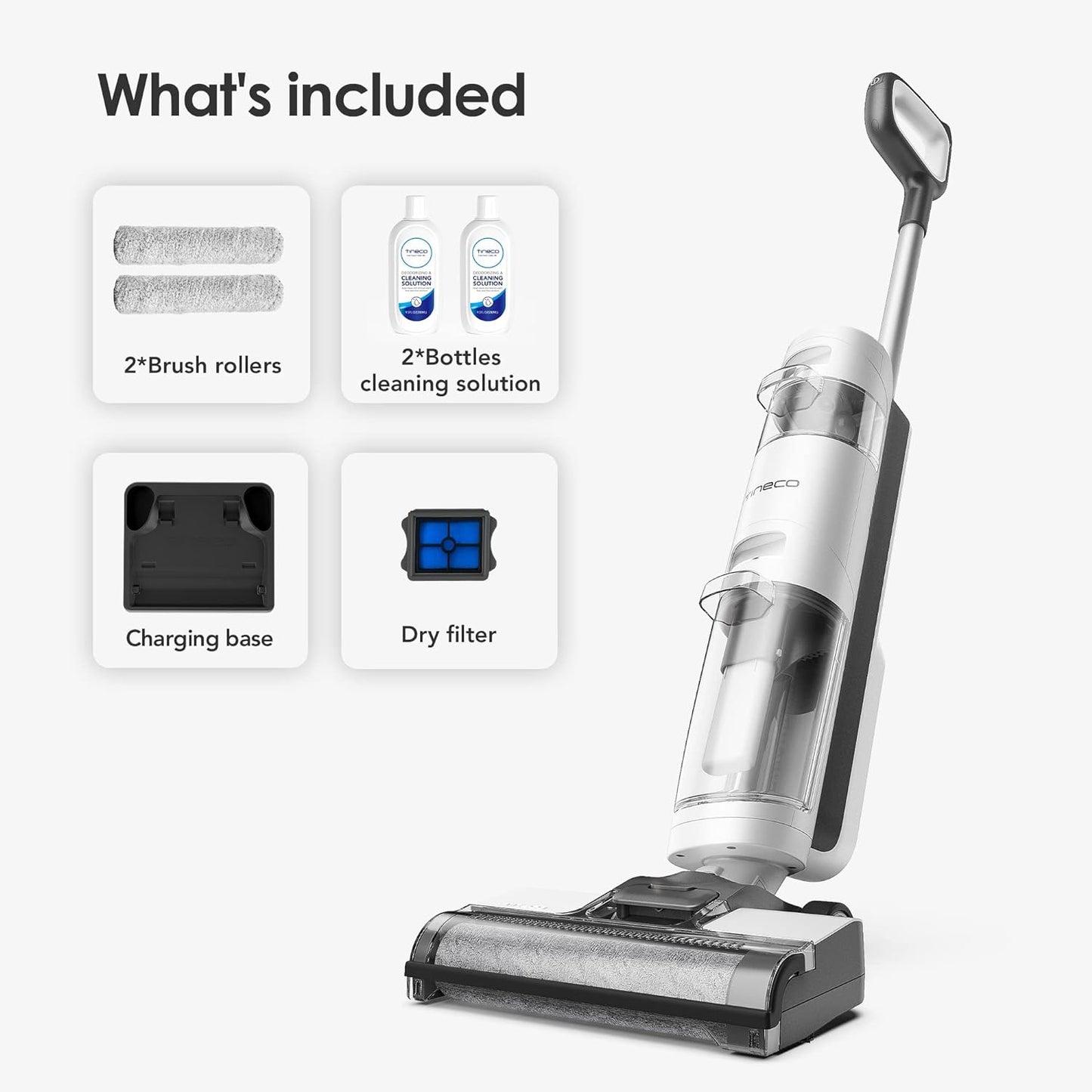 Tineco iFLOOR 3 Breeze Complete Wet Dry Vacuum Cordless Floor Cleaner and Mop One-Step Cleaning