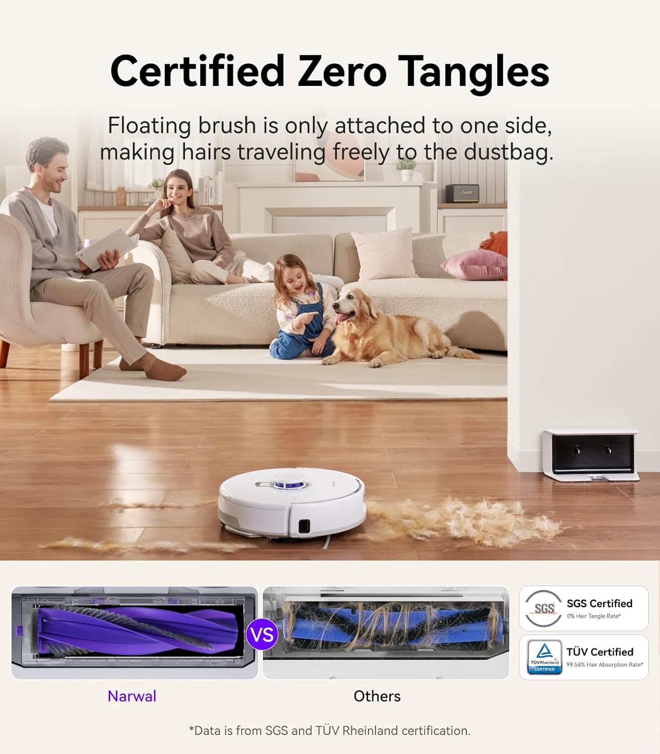 (Excellent) NARWAL Freo X Plus Robot Vacuum and Mop, Zero Tangles Brush, 7800Pa Suction
