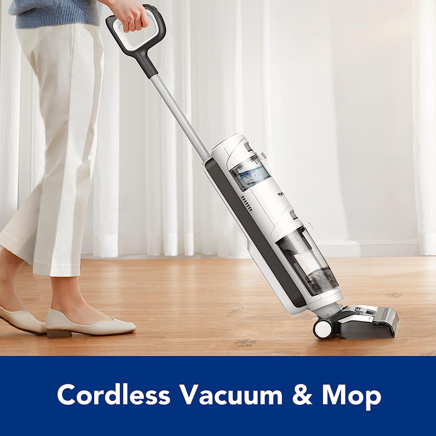 Tineco iFLOOR 3 Breeze Complete Wet Dry Vacuum Cordless Floor Cleaner and Mop One-Step Cleaning