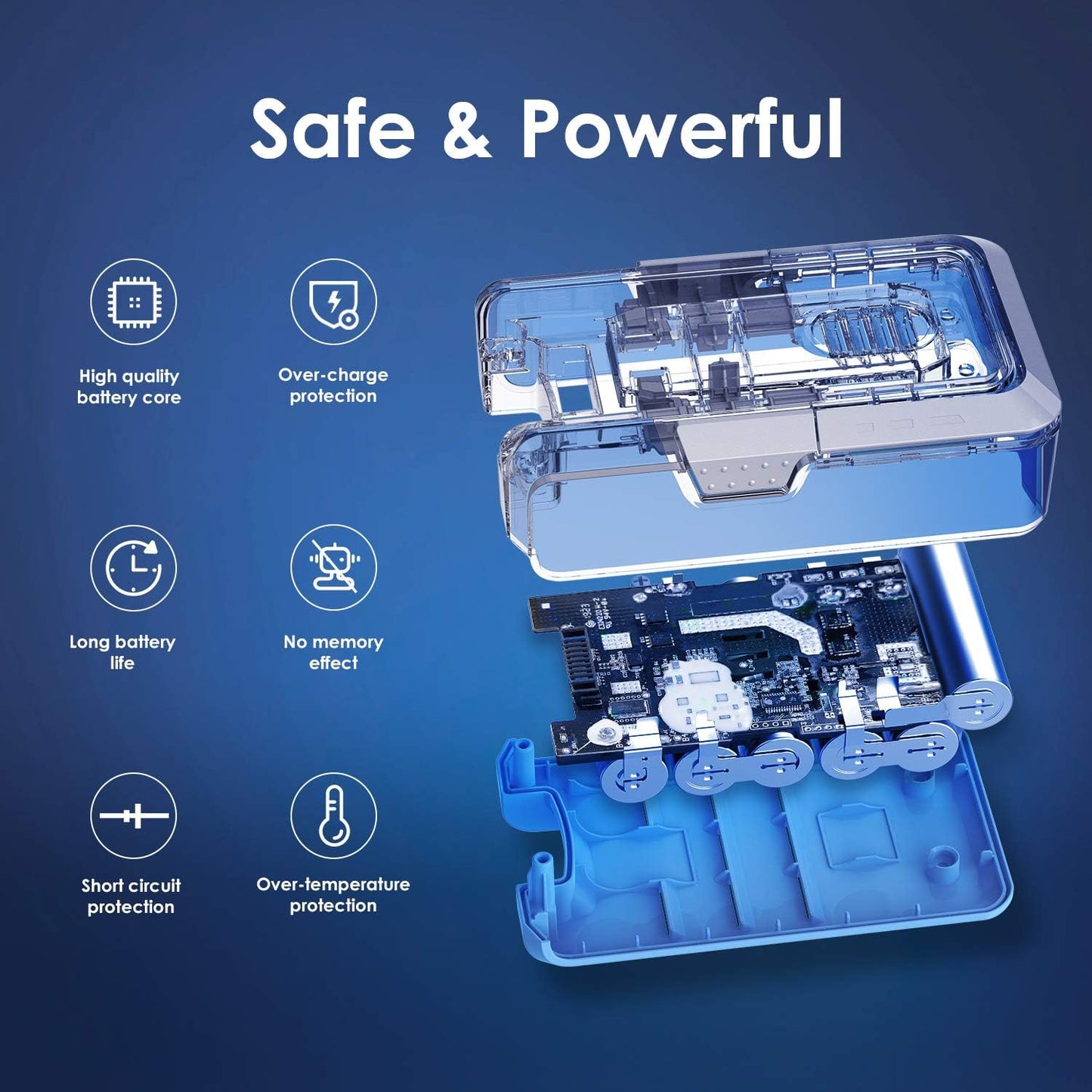 Tineco Replacement Battery for A11 Hero & PET Series, Cordless Vacuum Cleaner Replacement Battery-21.6 Volt 2500mAh Space Blue