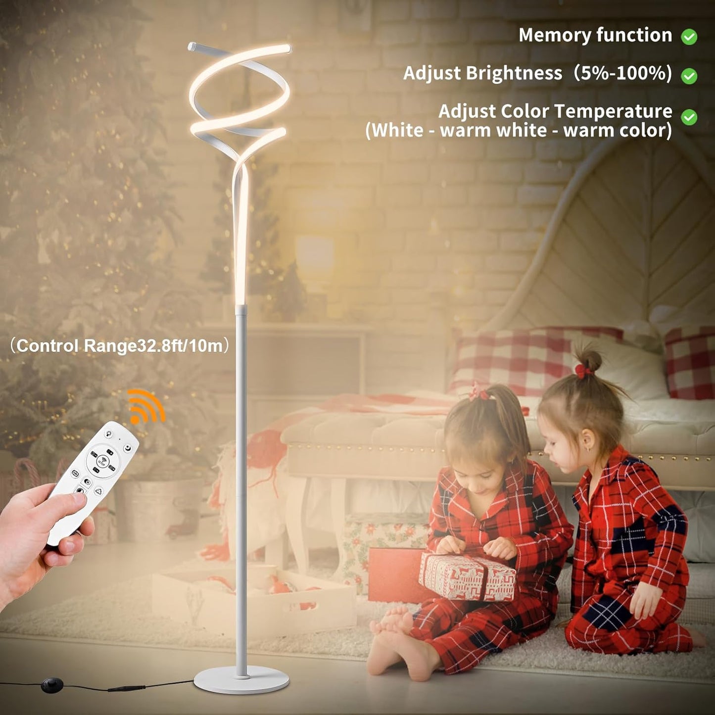(New Open Box) ZxWLife Floor Lamp, LED Modern Floor Lamps for Living Room, 40W-2500LM Lamp for Living Room