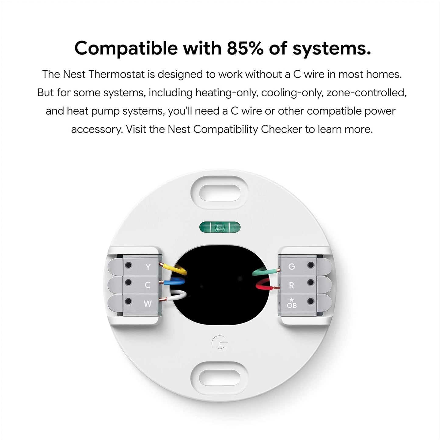 (New Open Box) Google Nest Thermostat G4CVZ- Smart Thermostat for Home - Programmable WiFi Thermostat - Snow