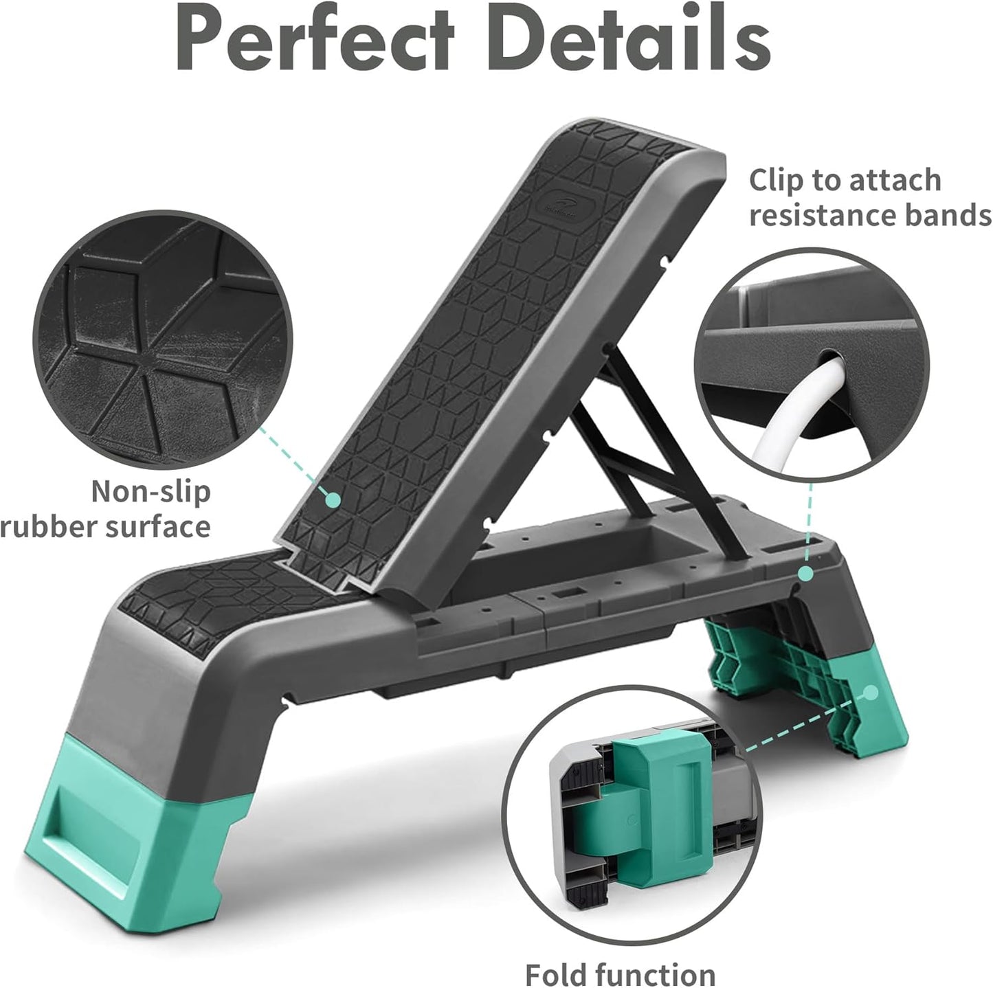 (New Open Box) leikefitness Multifunctional Aerobic Deck with Cord Workout Platform Adjustable Dumbbell
