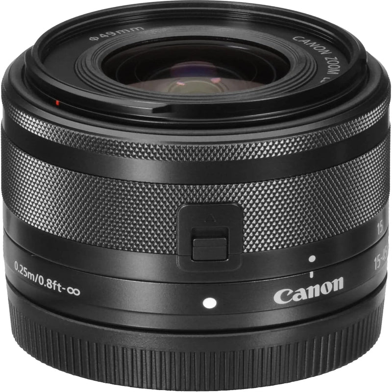 (Excellent) Canon EF-M 15-45mm f/3.5-6.3 Image Stabilization STM Zoom Lens (Black)