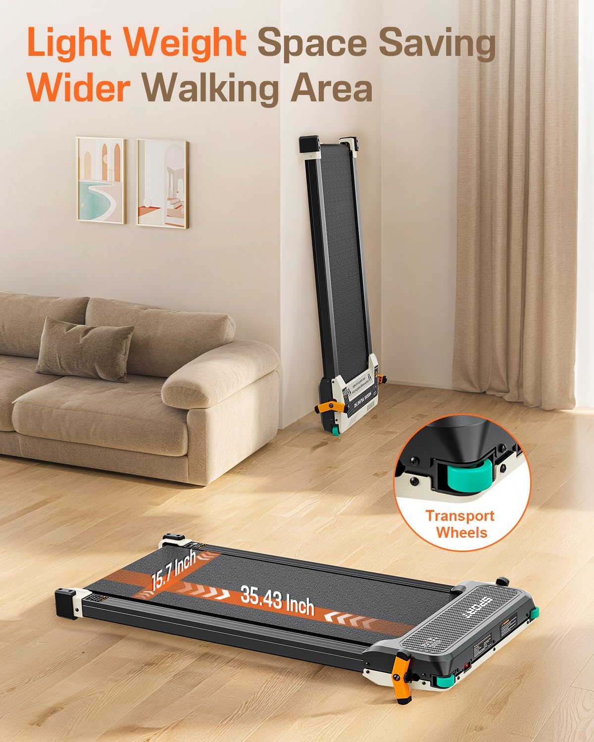 (Brand New) AKLUER Walking Pad Treadmill Under Desk, Portable Treadmill with Remote Control, Desk Treadmill