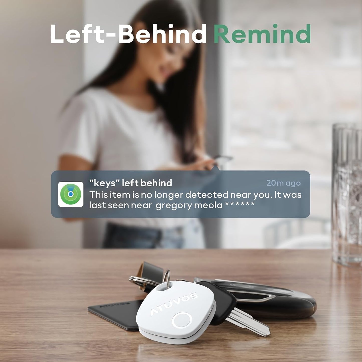 (Good) ATUVOS Key Finder and Luggage Tracker 4 Pack, Smart Tag Compatible with Apple Find My (iOS only)