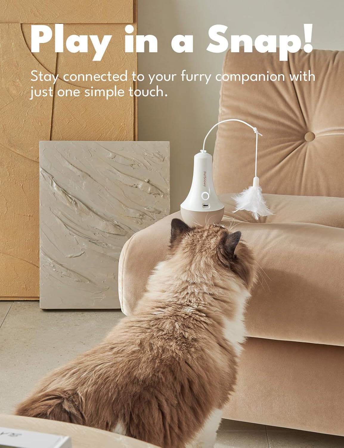 (Excellent) Pet Snowy Roly Poly Cat Toy