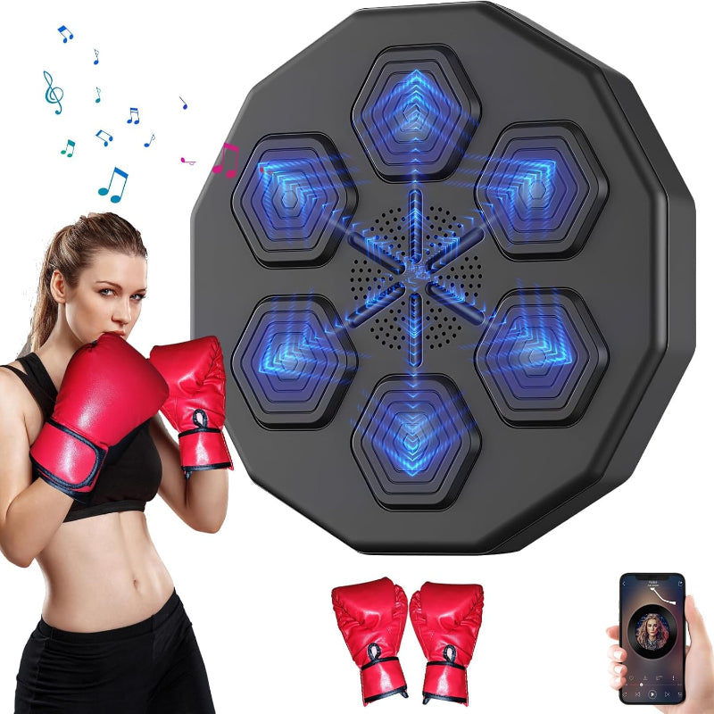 (New Open Box) RUN.SE RUN.SE Music Boxing Machine Wall Mounted Music Boxing Target Intelligent Bluetooth Boxing Target Intelligent Focused Agility Training Music Boxing Machine Suitable for Home or Gym Exercise.
