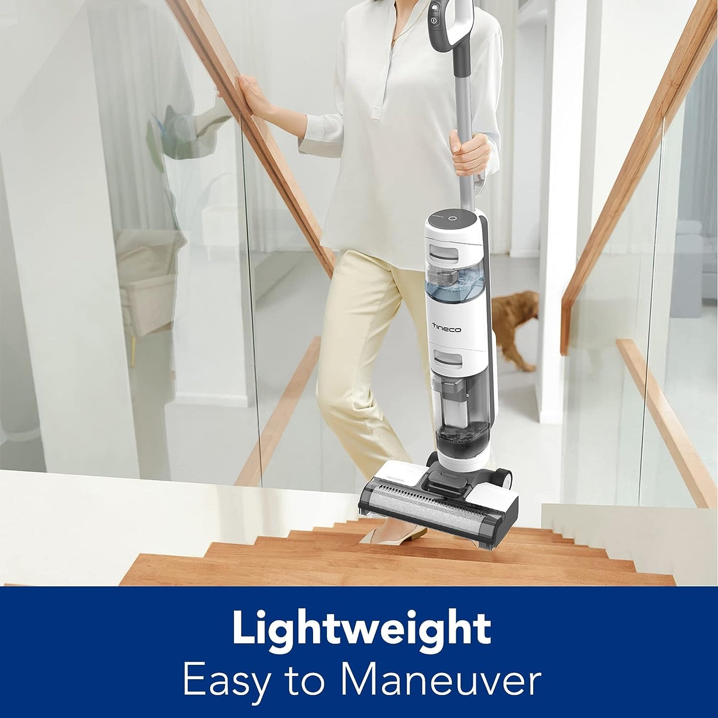 Tineco iFLOOR 3 Breeze Complete Wet Dry Vacuum Cordless Floor Cleaner and Mop One-Step Cleaning