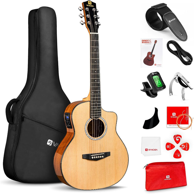 (New No Box) Vangoa Electric Acoustic Guitar 3/4 Size - 36 Inch Acoustic Electric Guitar