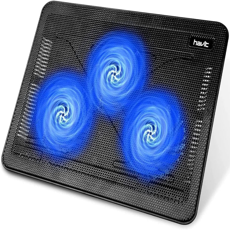 (Excellent) havit Laptop Cooling Pad, HV-F2056 15.6-17'' Slim Portable USB Powered (3 Fans)