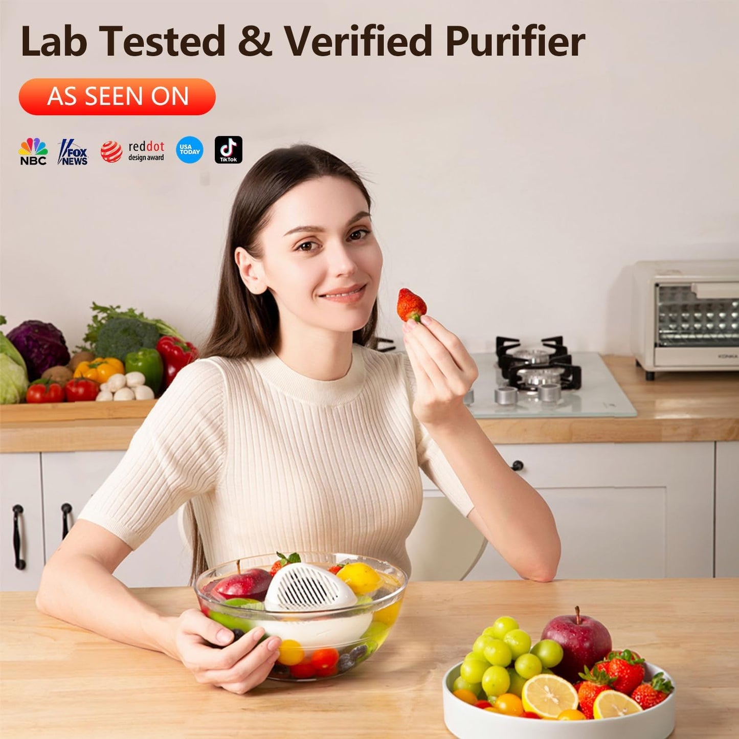 (Brand New) Heyjar Fruit and Vegetable Washing Machine, Fruit Cleaner Device,Fruit Purifier -White