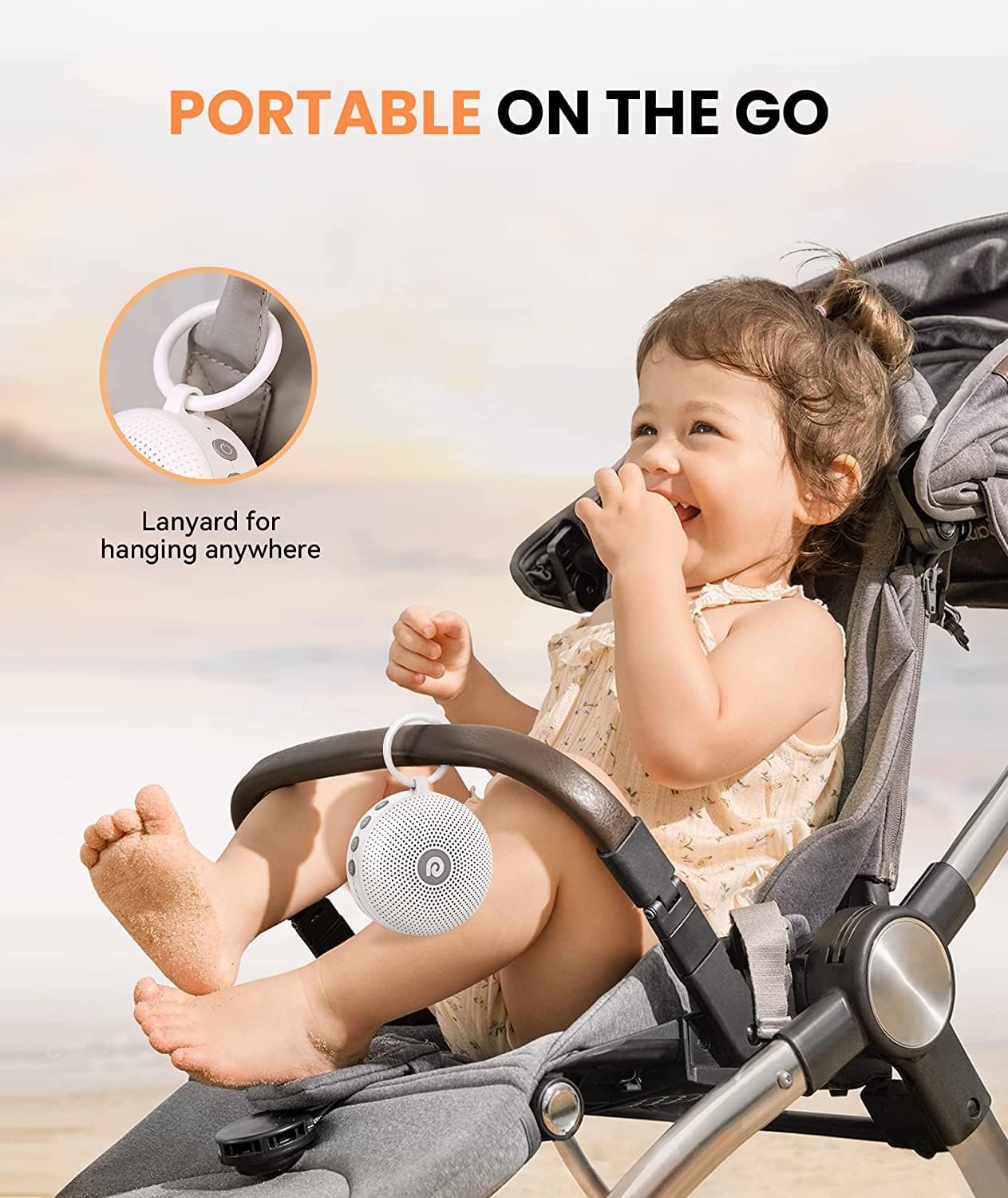 (Excellent) Dreamegg White Noise Machine - Portable Sound Machine for Baby Adult, Features Powerful Battery