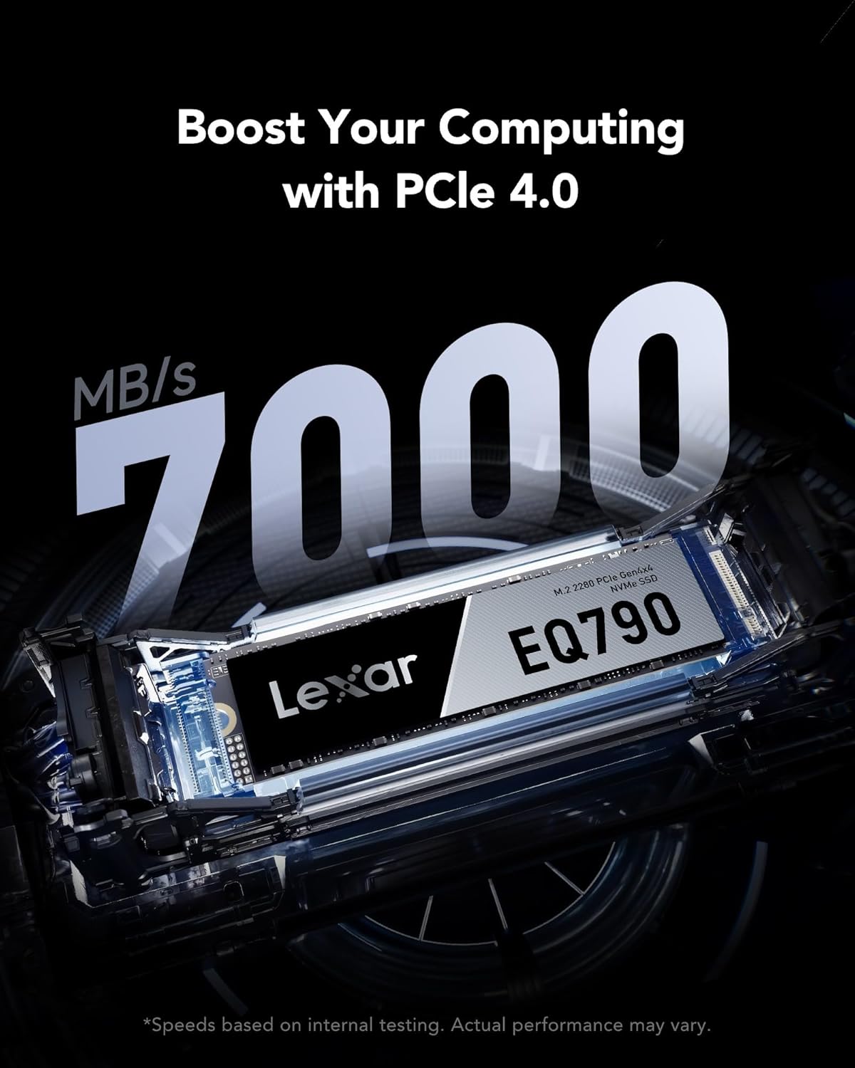 (Brand New) Lexar EQ790 2TB SSD M.2 2280 PCIe Gen4x4 NVMe 1.4, Blazing Speeds Up to 7000MB/s
