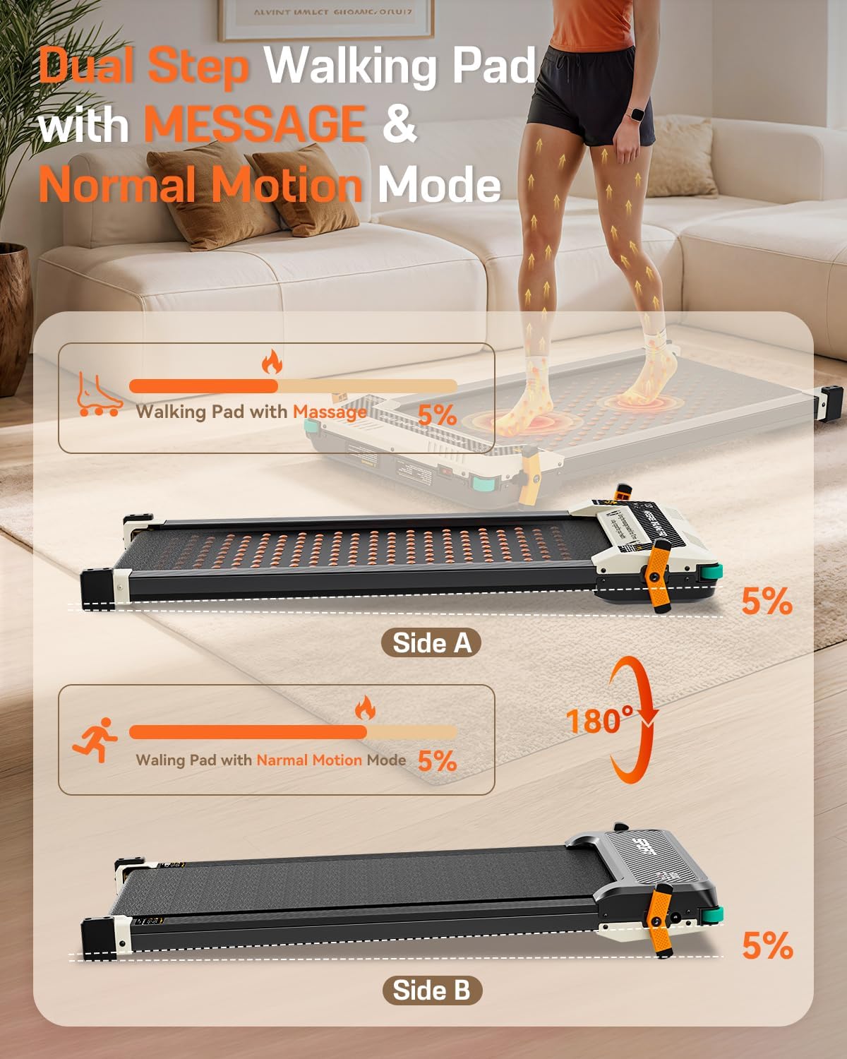 (Brand New) AKLUER Walking Pad Treadmill Under Desk, Portable Treadmill with Remote Control, Desk Treadmill