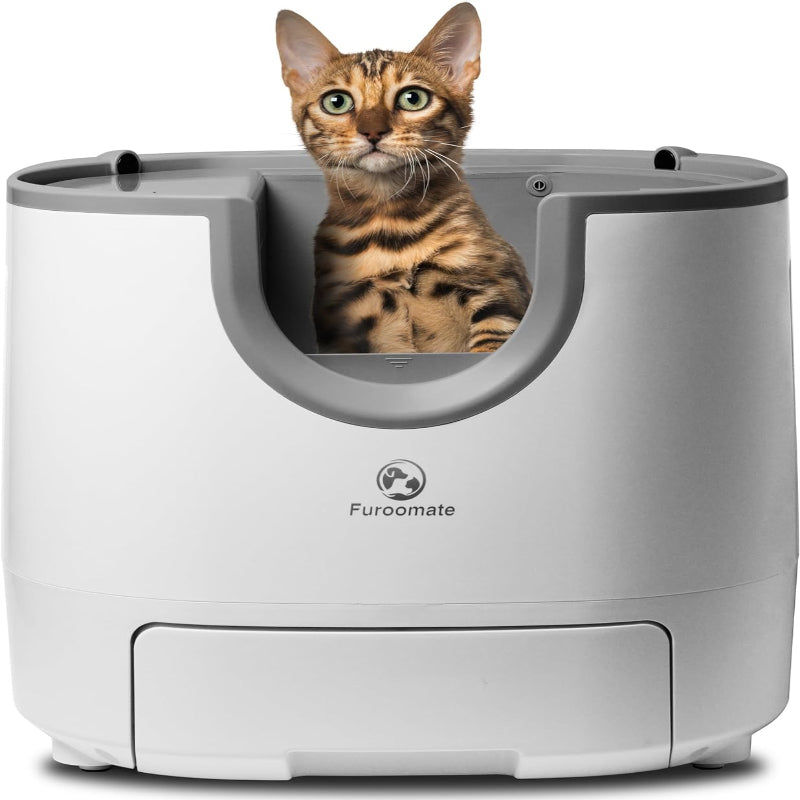 (Brand New) Furoomate Self Cleaning Litter Box Large Capacity, Automatic Cat Litter Box Open-Top Design