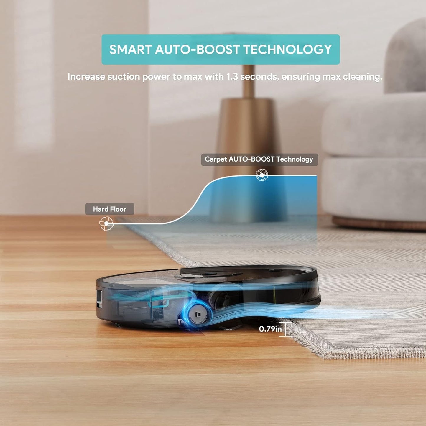 (Brand New) Deenkee D40 Robot Vacuums and Mop, Deenkee 3000PA Strong Suction, 180 Mins Run time,