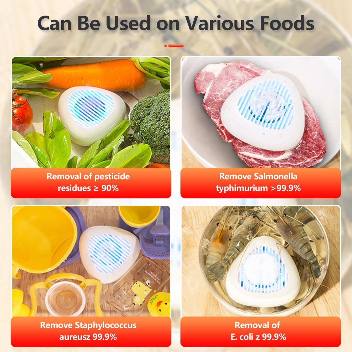 (Brand New) Heyjar Fruit and Vegetable Washing Machine, Fruit Cleaner Device,Fruit Purifier -White