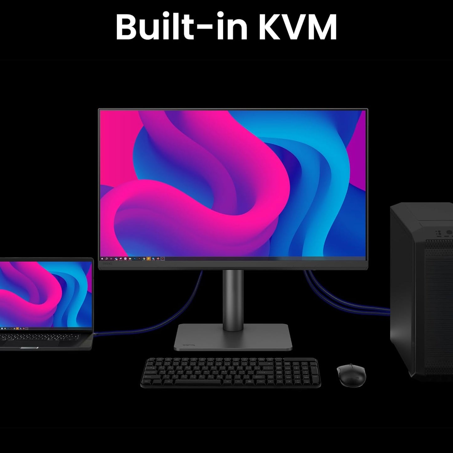 (New Open Box) BenQ PD2706QN 27” 2K QHD Designer Monitor – USB-C 90W, 100Hz, 95% P3