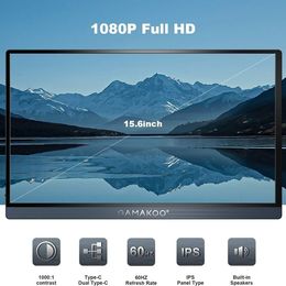 (New no Box) Portable Monitor -15.6 Inch Full HD1080p USB Type-C Monitor