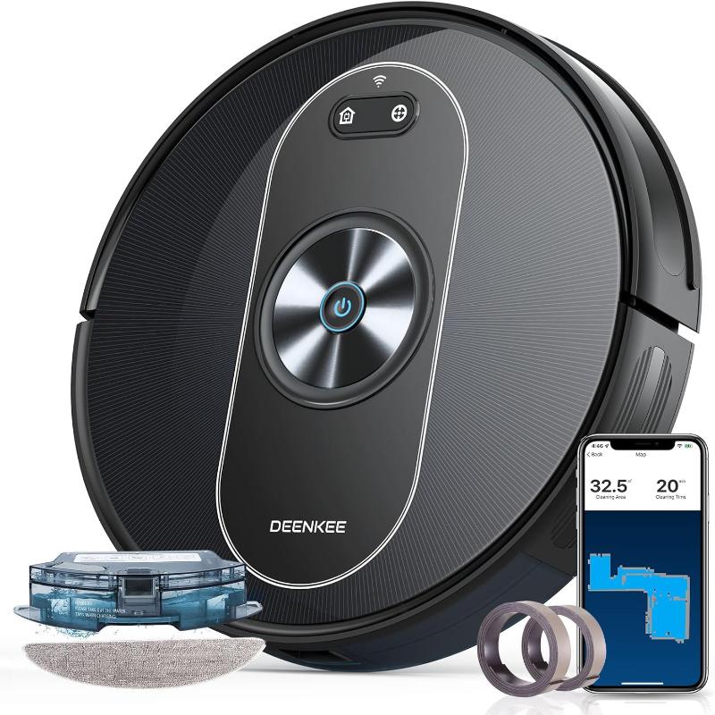 (Brand New) Deenkee D40 Robot Vacuums and Mop, Deenkee 3000PA Strong Suction, 180 Mins Run time,