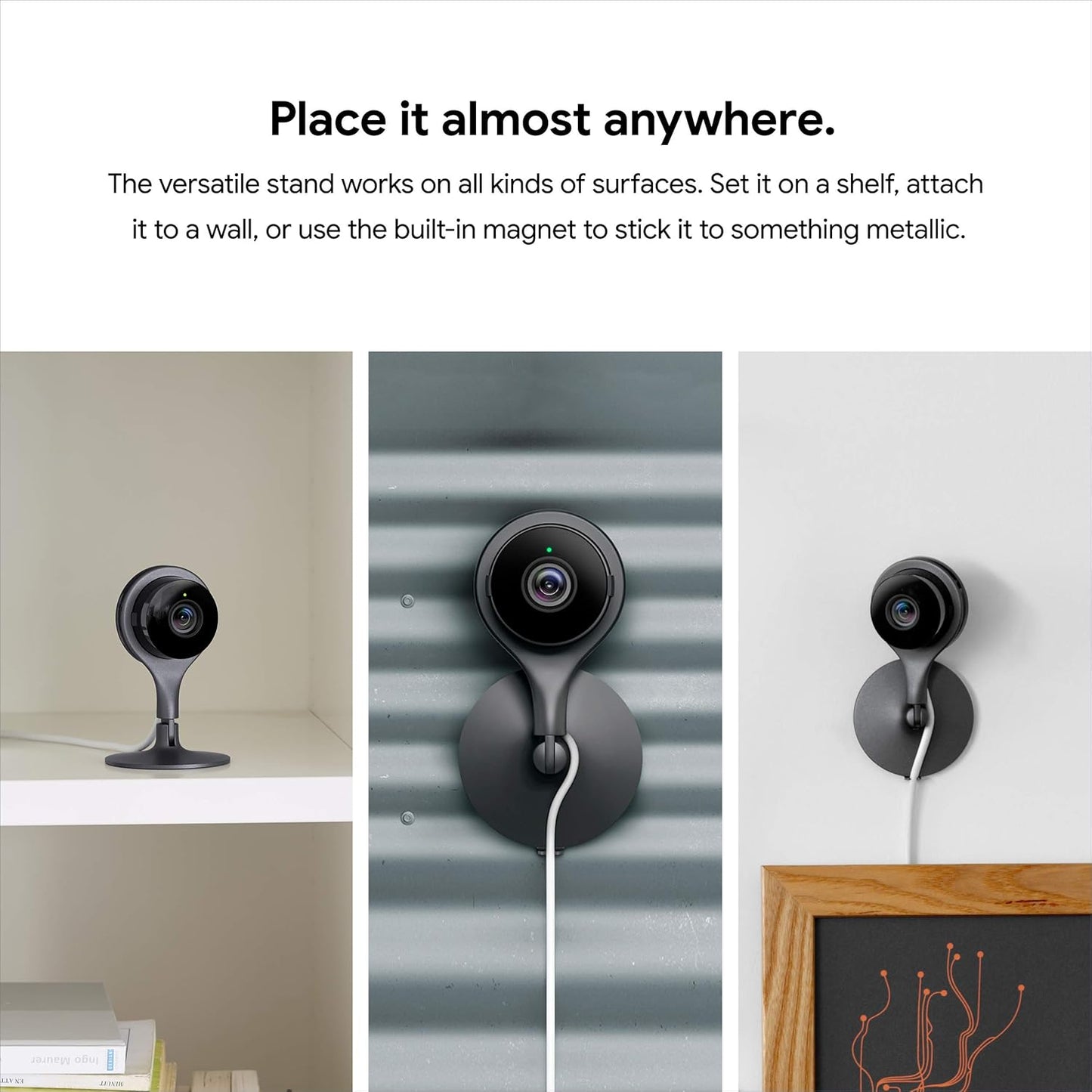 Google Nest Cam Indoor - Wired Indoor Camera for Home Security - Control with Your Phone