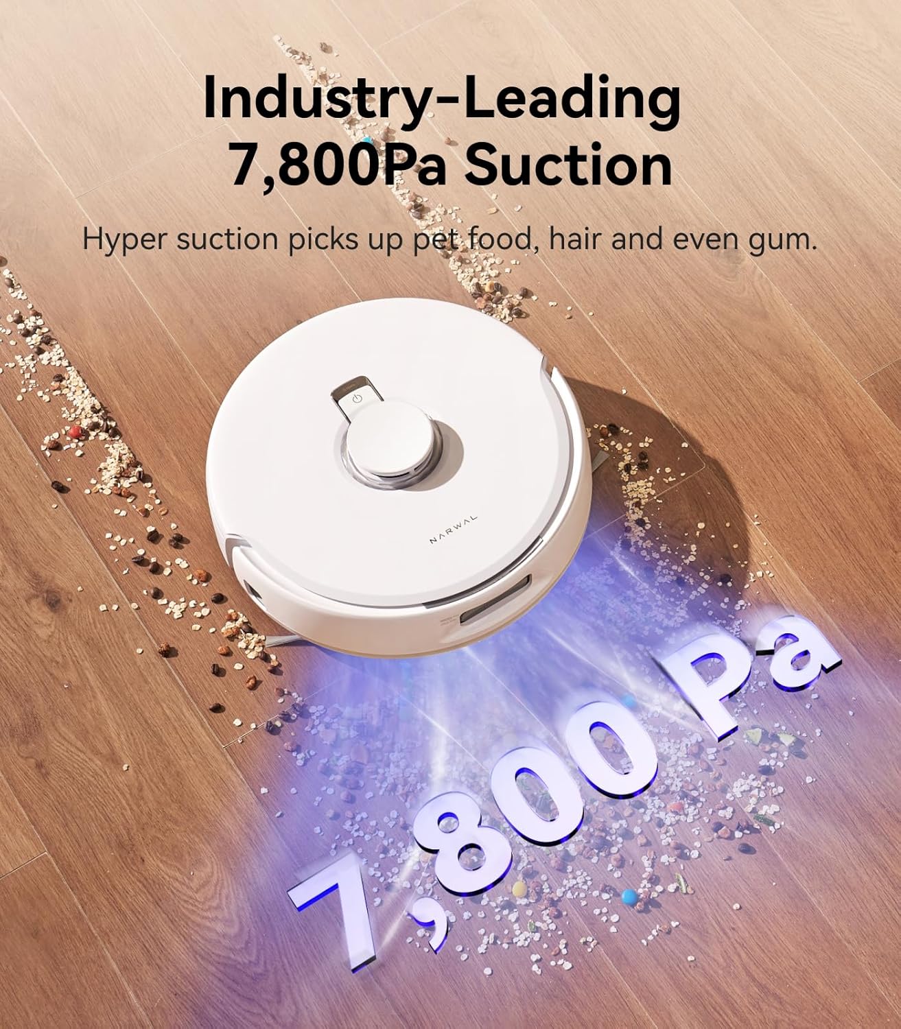 (Excellent) NARWAL Freo X Plus Robot Vacuum and Mop, Zero Tangles Brush, 7800Pa Suction