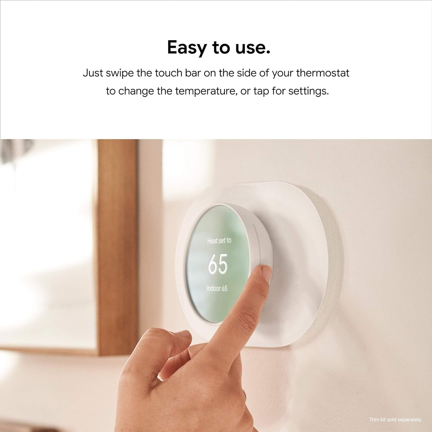 (New Open Box) Google Nest Thermostat G4CVZ- Smart Thermostat for Home - Programmable WiFi Thermostat - Snow