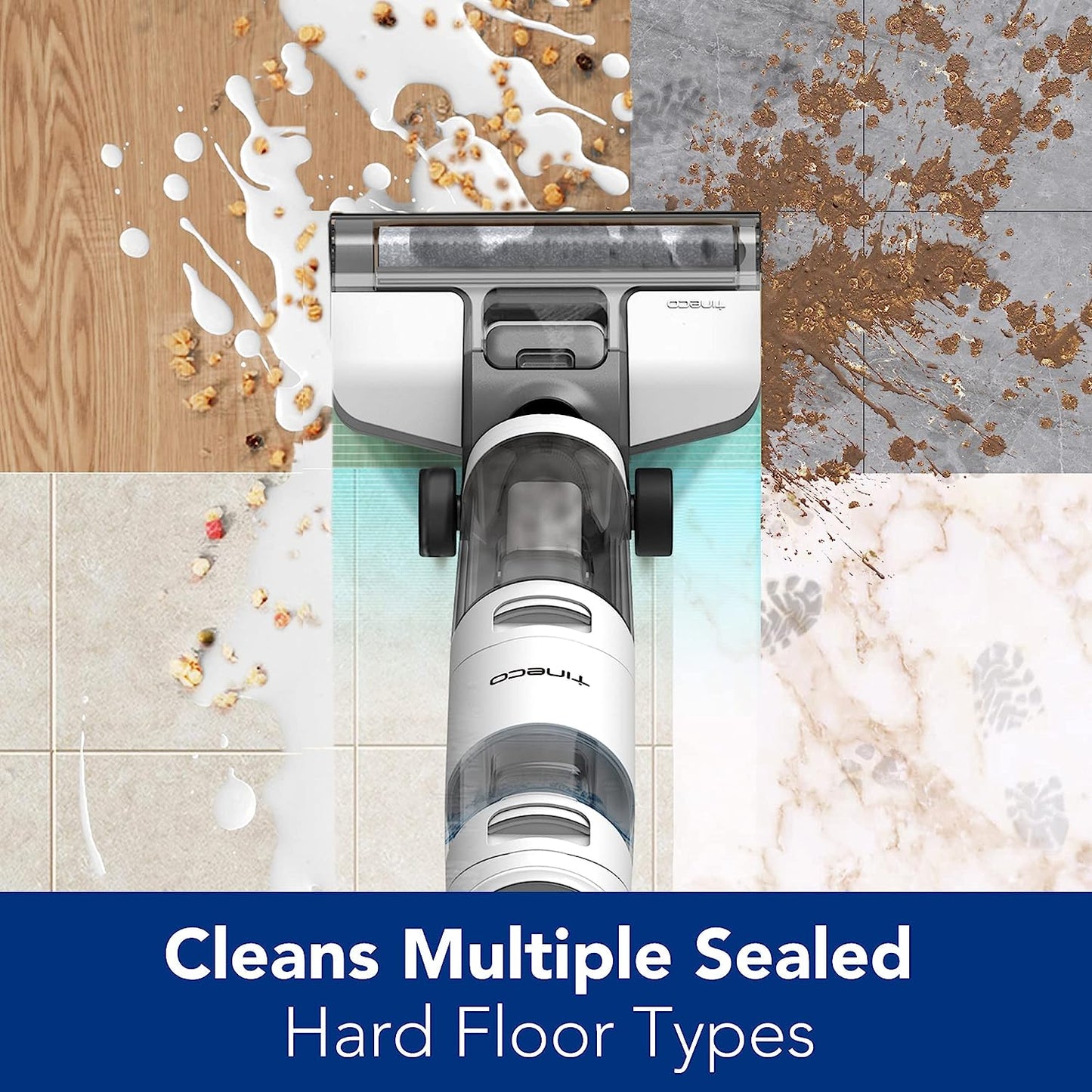 Tineco iFLOOR 3 Breeze Complete Wet Dry Vacuum Cordless Floor Cleaner and Mop One-Step Cleaning