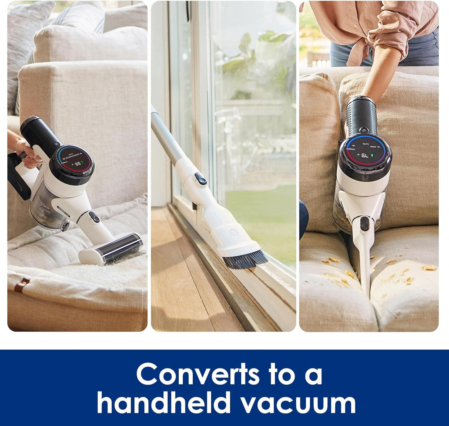 (Excellent) Tineco Pure ONE S15 Pet Smart Cordless Vacuum Cleaner, ZeroTangle Brush, Excellent for Multi-Surface & Pet Hair Cleaning with Led Headlights, Hard Floor and Carpet