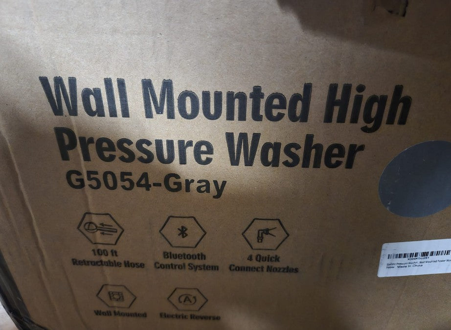 (New Open Box) DGIVovo G5054 Electric Pressure Washer | Grey • 3500 PSI • 2.5 GPM • 100FT RetractableHose Reel