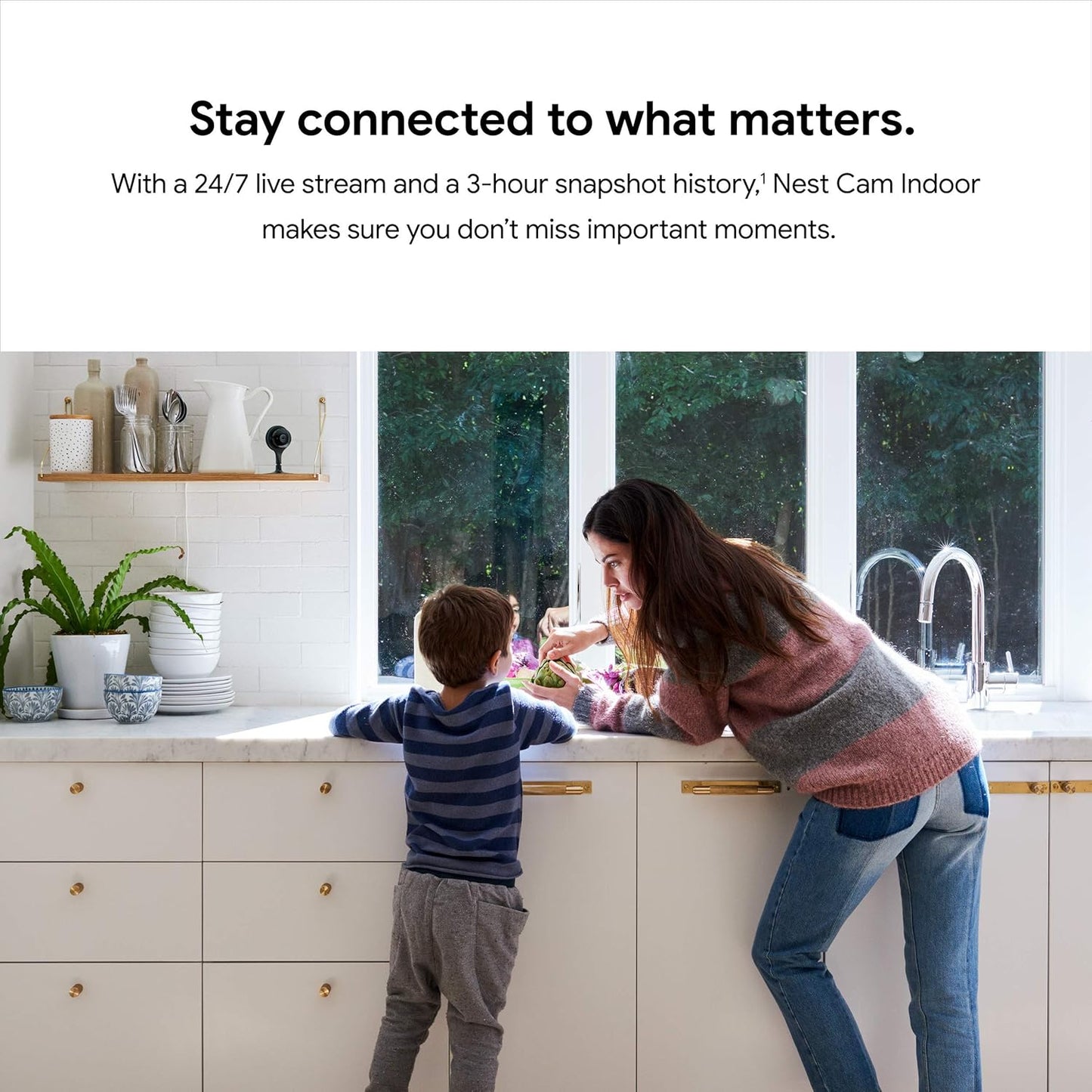 Google Nest Cam Indoor - Wired Indoor Camera for Home Security - Control with Your Phone