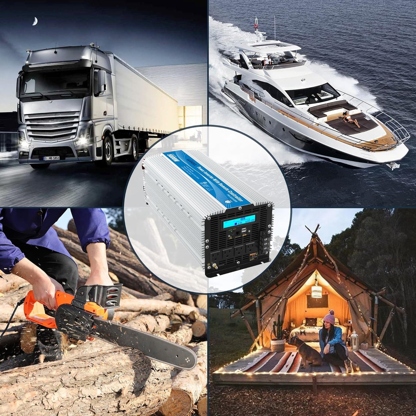 (Excellent) Giandel 5000Watt Heavy Duty Modified Sine Wave Power Inverter Approved by CETL Converts DC