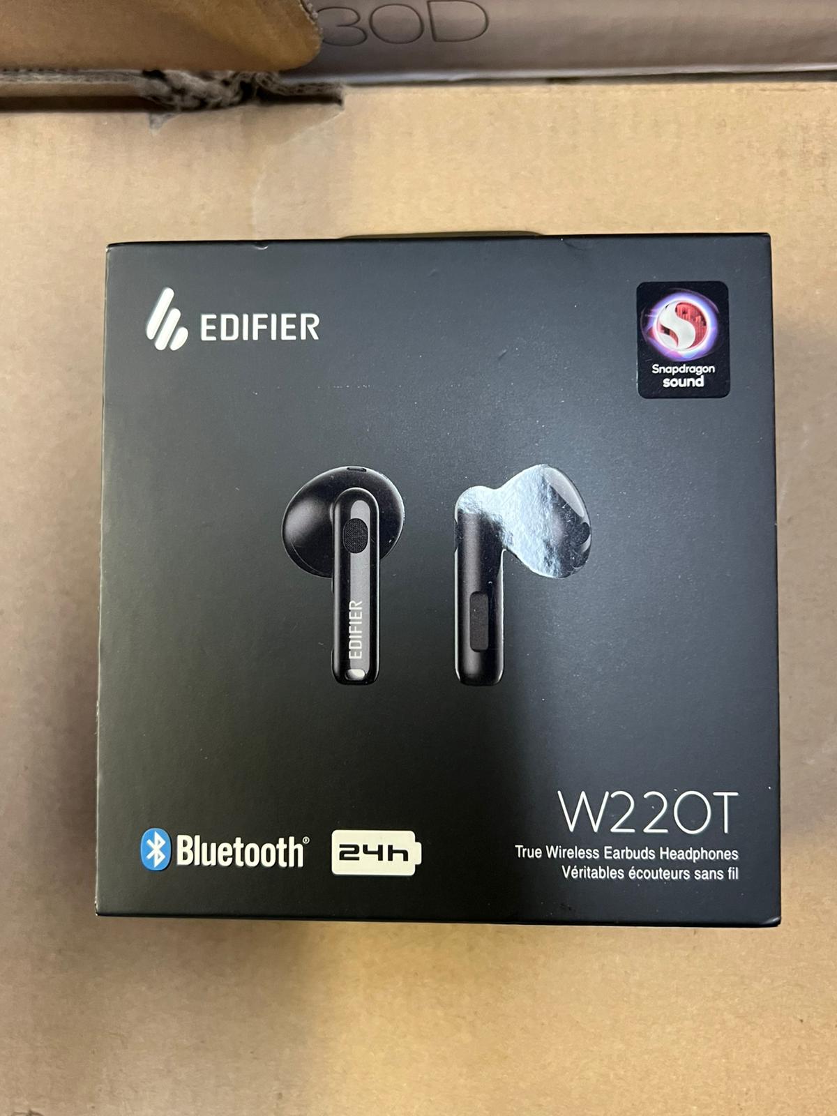(Excellent) Edifier W220T True Wireless Earbuds Bluetooth V5.3 Semi-in-Ear Earphones with Mic