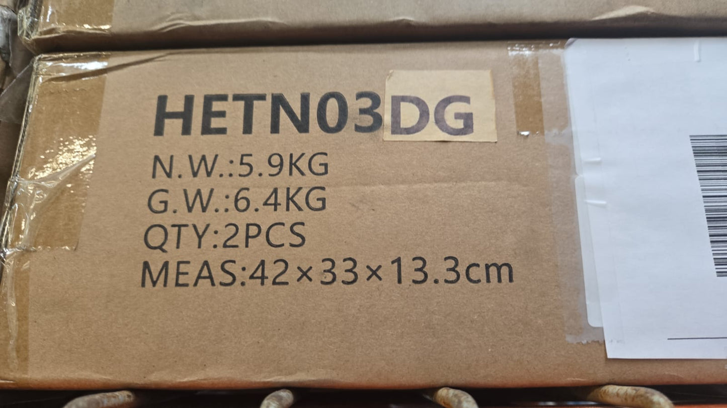 (New Open Box) AMHANCIBLE Narrow Side Table Set of 2 with Charging Station, Small End table HETN03BR (DS0080)