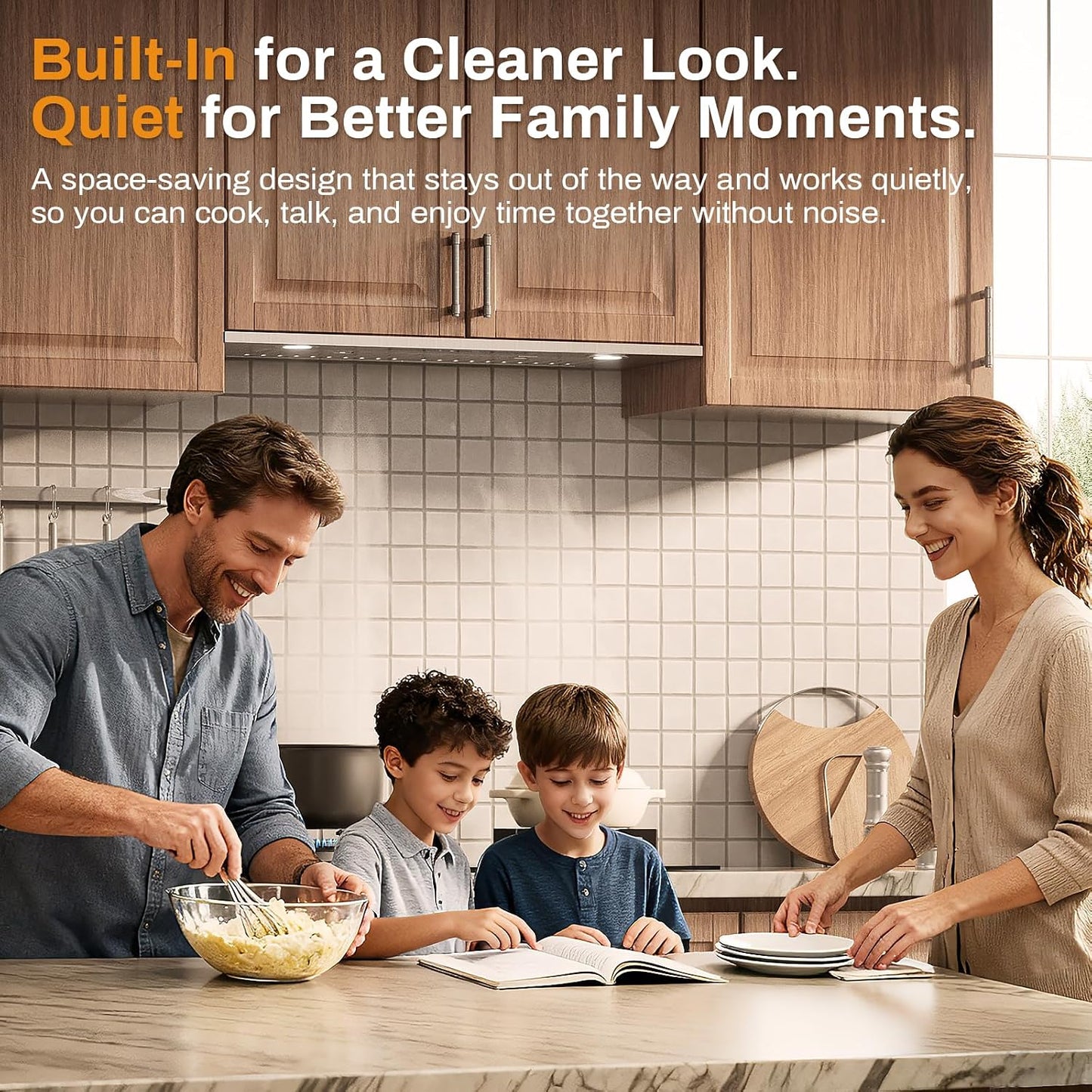 (New Open Box) Soonye 30" Insert Range Hood, 600 CFM, 3 Speed Gesture Sensor Touch Control, Remote, Silver, Under Cabinet Mount