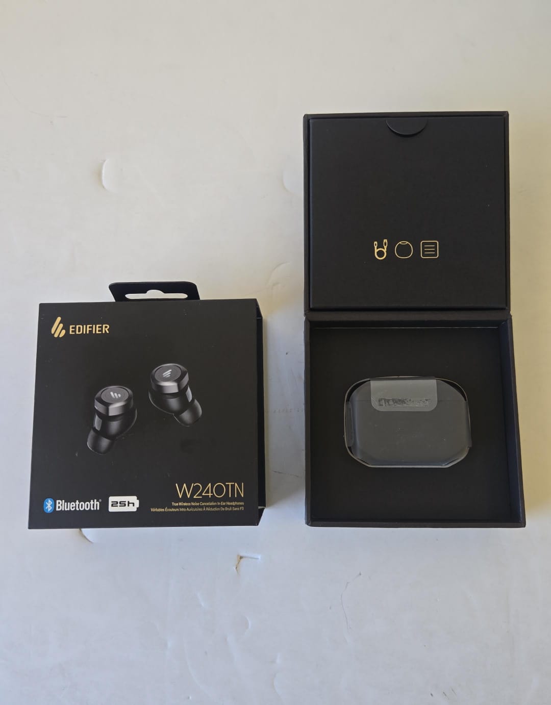 (New Open Box) Edifier W240TN Active Noise Cancellation Earbuds with Bluetooth V5.3 -