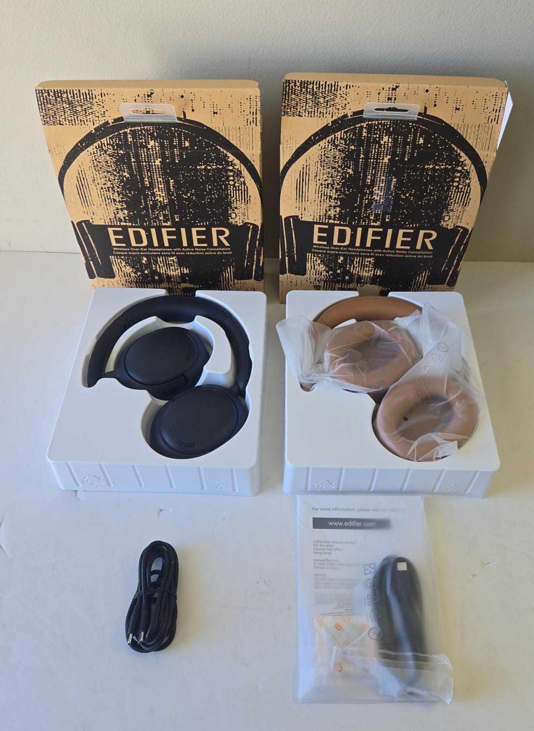 (New Open Box) Edifier V80 Hybrid Active Noise Cancelling Bluetooth Headphones, Wireless Over Ear Headset