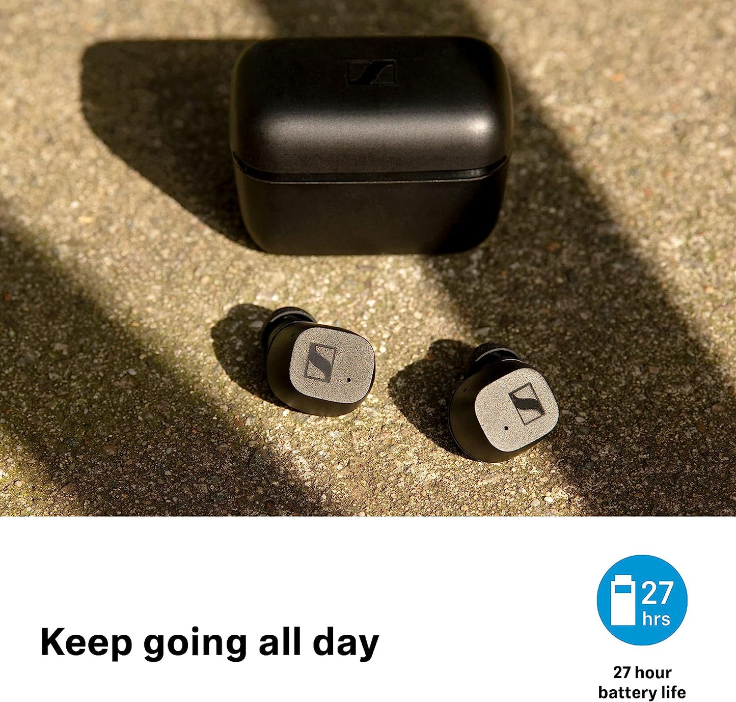 (Good) Sennheiser CX True Wireless Earbuds - Bluetooth in-Ear Headphones for Music and Calls with Passive Noise Cancellation, Customizable Touch Controls, Bass Boost, IPX4 and 27-Hour Battery Life, Black