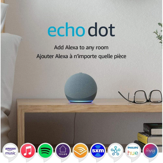 (Excellent) Echo Dot (4th Gen, 2020 release) | Smart speaker with Alexa | - white, blue, black