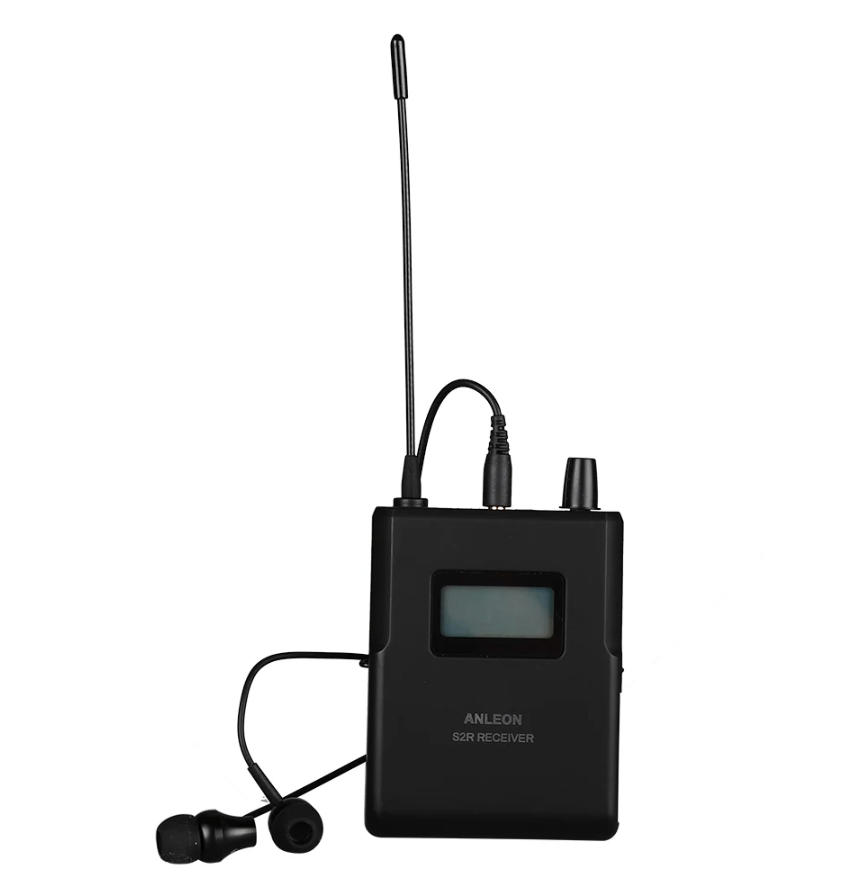 ANLEON S2R Receiver For Stereo In-ear Wireless Monitor System 863-865/670-680/526-535/570-590Mhz IEM UHF Monitoring Earphone