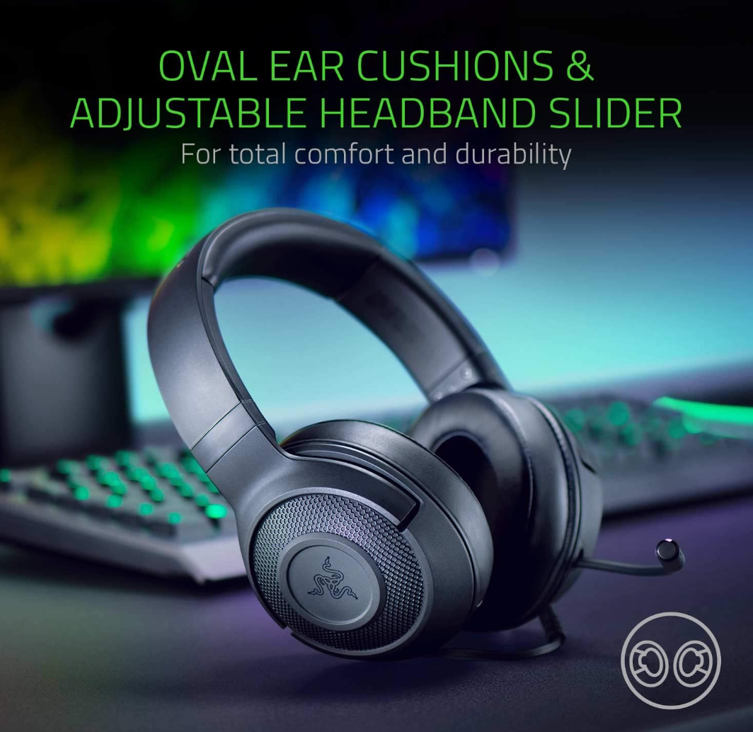 Used (Excellent) Razer Kraken X 7.1 Virtual Surround Sound Gaming Headset with CrossPlatform Compatibility