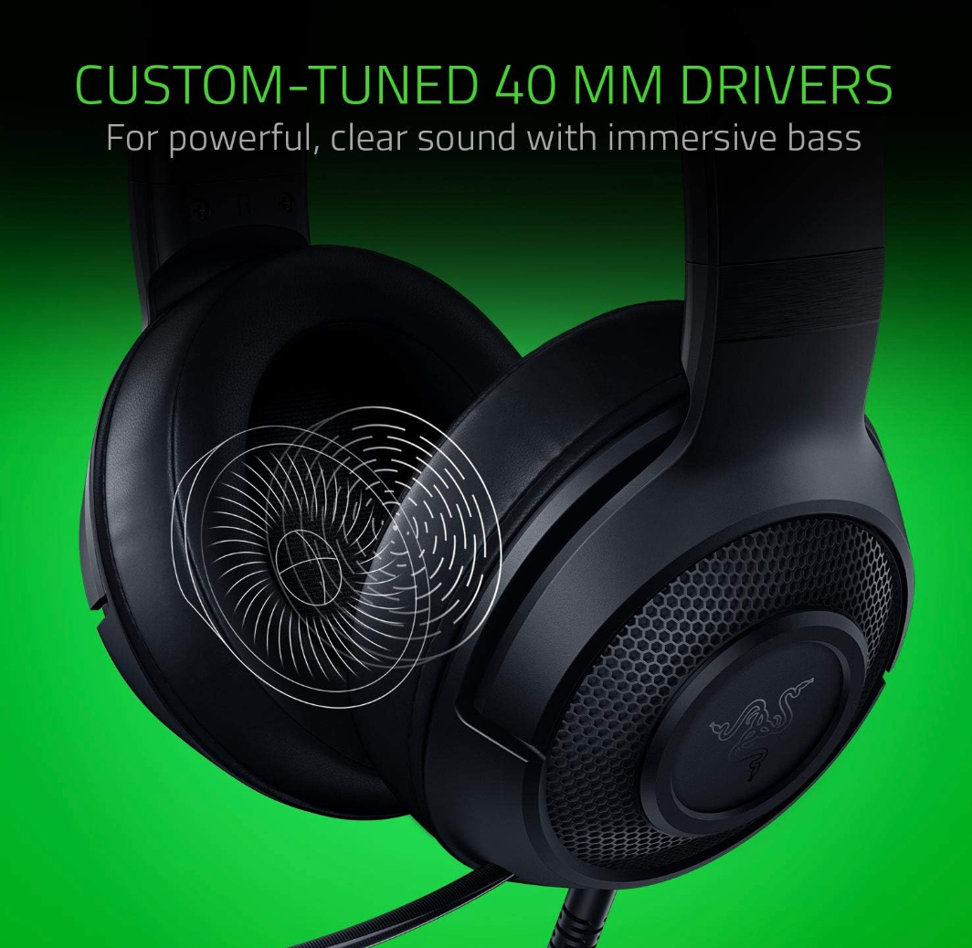 Used (Excellent) Razer Kraken X 7.1 Virtual Surround Sound Gaming Headset with CrossPlatform Compatibility