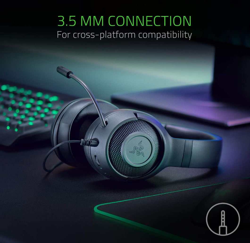 Used (Excellent) Razer Kraken X 7.1 Virtual Surround Sound Gaming Headset with CrossPlatform Compatibility